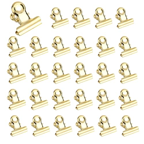 XCRPRT Kleine Bulldogge Büroklammern 60 Pcs Klammern Gold 22mm Kleine Klammern, Binder Clips Goldene Klammern Multi-function Clip für Fotos Office Kitchen Büro Zubehör XCRPRT Kleine Bulldogge Büroklammern 60 Pcs Klammern Gold 22mm Kleine Klammern, Binder Clips Goldene Klammern Multi-function Clip für Fotos Office Kitchen Büro Zubehör von XCRPRT