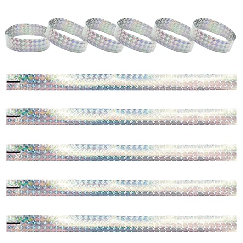 XCSJ 200 Stück Holographische Armbänder, Wasserdichte Eintrittsbänder Einlassbänder, Event Armbänder für Party, Festivals, Event, Wettbewerb, Konzerte-19 x 250mm (Silber) von XCSJ