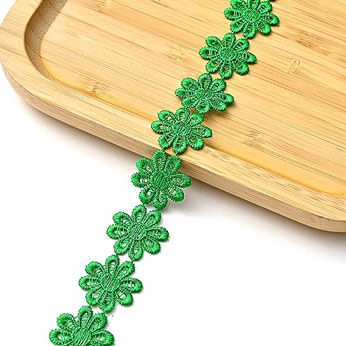 XCSJ 5 Yard 25mm Blumen Spitzenband Spitzenborte Stickerei Dekoband Zierband Borten Bänder Blumenband Gänseblümchen Dekoband Spitzen Spitzenborte Für Hochzeit Deko Handwerk Nähen Deko (Ganz Grün) XCSJ 5 Yard 25mm Blumen Spitzenband Spitzenborte Stickerei Dekoband Zierband Borten Bänder Blumenband Gänseblümchen Dekoband Spitzen Spitzenborte Für Hochzeit Deko Handwerk Nähen Deko (Ganz Grün) von XCSJ