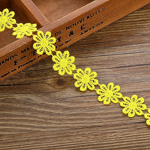 XCSJ 5 Yard 25mm Blumen Spitzenband Spitzenborte Stickerei Dekoband Zierband Borten Bänder Blumenband Gänseblümchen Dekoband Spitzen Spitzenborte Für Hochzeit Deko Handwerk Nähen Deko (Ganz Gelb) XCSJ 5 Yard 25mm Blumen Spitzenband Spitzenborte Stickerei Dekoband Zierband Borten Bänder Blumenband Gänseblümchen Dekoband Spitzen Spitzenborte Für Hochzeit Deko Handwerk Nähen Deko (Ganz Gelb) von XCSJ