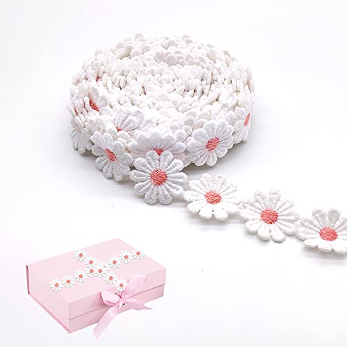 XCSJ 5 Yard 25mm Blumen Spitzenband Spitzenborte Stickerei Dekoband Zierband Borten Bänder Blumenband Gänseblümchen Dekoband Spitzen Spitzenborte Für Hochzeit Deko Handwerk Nähen Deko (Hell-Pink 2) XCSJ 5 Yard 25mm Blumen Spitzenband Spitzenborte Stickerei Dekoband Zierband Borten Bänder Blumenband Gänseblümchen Dekoband Spitzen Spitzenborte Für Hochzeit Deko Handwerk Nähen Deko (Hell-Pink 2) von XCSJ