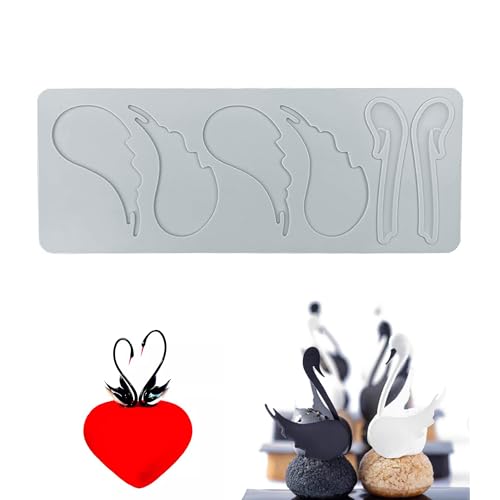 XCSJ Silikonform Schwanenform Grau Kuchen Dekorationsform Fondant, Zucker Handwerk, Molekulare Küche von XCSJ