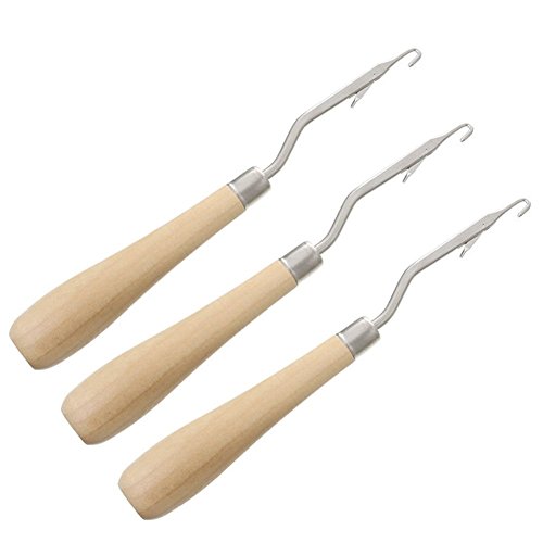 XCSSKG Knüpfhaken aus Holz, 16,5 cm, für Teppichherstellung und Kunsthandwerk, 3 Stück XCSSKG Knüpfhaken aus Holz, 16,5 cm, für Teppichherstellung und Kunsthandwerk, 3 Stück von XCSSKG