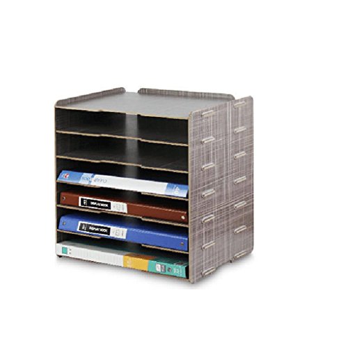 XDAWQP Aktenschränke Schubladentyp Holz Koreanischer Stil 6-lagiges A4-Dokumentenregal Aktenbox Büroklassifizierung Lagerschränke，C von XDAWQP