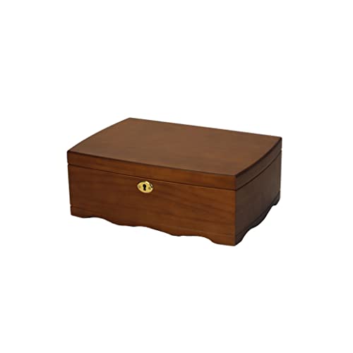 XDAWQP Make-Up-Organizer, Schmuckschatulle Aus Holz, Retro-Schmuckschatulle Mit Zwei Schichten, Aufbewahrungsbox Für Ringe, Ohrringe, Halsketten, Armbänder, Uhren, Aufbewahrungsbox, 11,81 Zoll, Sch XDAWQP Make-Up-Organizer, Schmuckschatulle Aus Holz, Retro-Schmuckschatulle Mit Zwei Schichten, Aufbewahrungsbox Für Ringe, Ohrringe, Halsketten, Armbänder, Uhren, Aufbewahrungsbox, 11,81 Zoll, Sch von XDAWQP