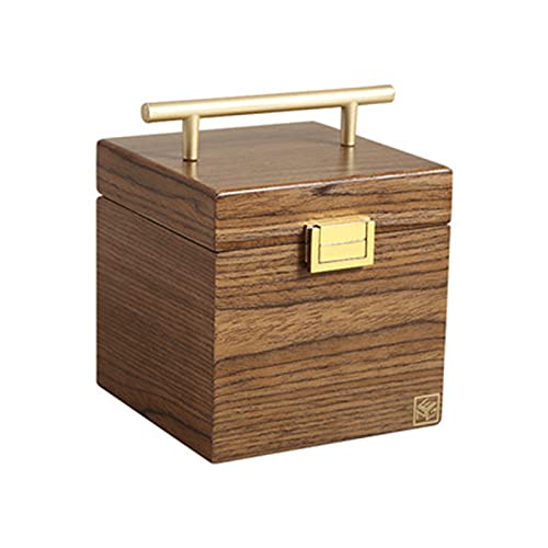XDAWQP Schmuckschatulle Aus Holz, Tragbare Schmuckschatulle, 3-Stöckig, Aufbewahrungsbehälter Für Schmuck Im Chinesischen Stil Für Ohrringe, Armreifen, Halsketten Und Ringe von XDAWQP
