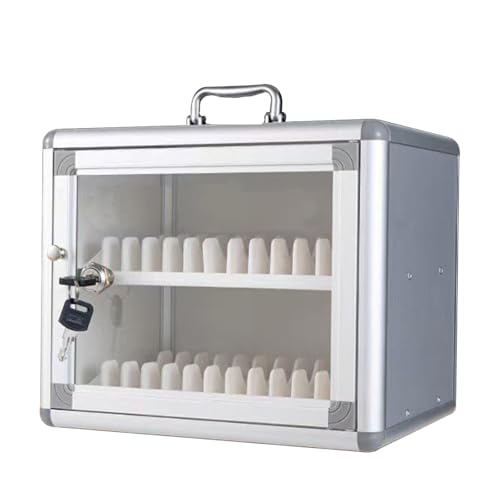 XDCXYD Handybox Aus Aluminiumlegierung 24/36/48/60/72 Bits An Der Wand Montierter Handy-Safe Aufbewahrungsbox Für Schulfabriken(24bit) von XDCXYD