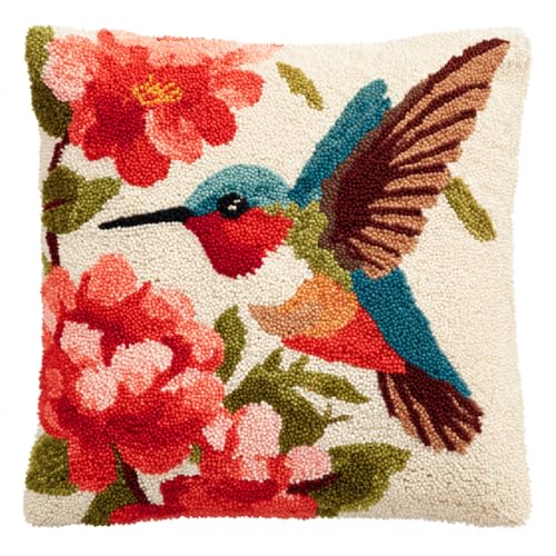 XDEGHUANGSS Knüpfhaken Kissen Set 43x43cm,DIY Latch Hook Kit für Kinder & Erwachsene,Blumen und Vögel Knüpfkissen selber machen Handarbeitsset,Wohnzimmer Dekoration & Geschenk XDEGHUANGSS Knüpfhaken Kissen Set 43x43cm,DIY Latch Hook Kit für Kinder & Erwachsene,Blumen und Vögel Knüpfkissen selber machen Handarbeitsset,Wohnzimmer Dekoration & Geschenk von XDEGHUANGSS
