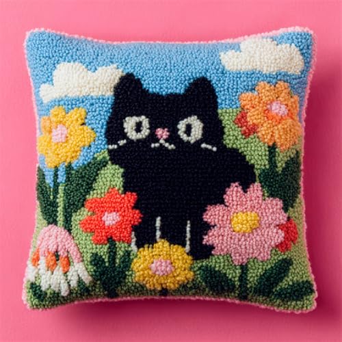 XDEGHUANGSS Knüpfhaken Kissen Set 43x43cm,DIY Latch Hook Kit für Kinder & Erwachsene,Blumenkatze Knüpfkissen selber machen Handarbeitsset,Wohnzimmer Dekoration & Geschenk XDEGHUANGSS Knüpfhaken Kissen Set 43x43cm,DIY Latch Hook Kit für Kinder & Erwachsene,Blumenkatze Knüpfkissen selber machen Handarbeitsset,Wohnzimmer Dekoration & Geschenk von XDEGHUANGSS