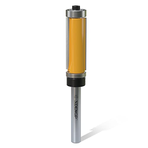XDENGP Ober- und Unterlager-Bündigfräser-Bit, Planfräser, Fräskopf für Oberfräse, Holzbearbeitungswerkzeug, 1/4 Zoll Schaft, 1/2 Zoll Schnittdurchmesser, 1-1/4 Zoll Schnittlänge XDENGP Ober- und Unterlager-Bündigfräser-Bit, Planfräser, Fräskopf für Oberfräse, Holzbearbeitungswerkzeug, 1/4 Zoll Schaft, 1/2 Zoll Schnittdurchmesser, 1-1/4 Zoll Schnittlänge von XDENGP
