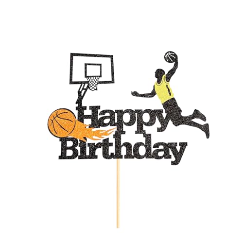 1 Stück Basketball Cupcake Topper Tortendeko Basketballspieler Kuchendekorationen für Sport Thema Mann Junge Geburtstagsparty Zubehör von XDGBGFN