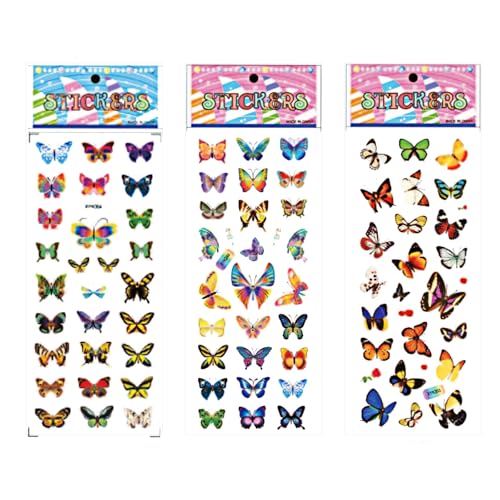 20 Blatt Schmetterling Aufkleber 3D Stickers Set bunte Schmetterling Sticker Insekts Sticker für Partyzubehör Dekorationen für Kinder 20 Blatt Schmetterling Aufkleber 3D Stickers Set bunte Schmetterling Sticker Insekts Sticker für Partyzubehör Dekorationen für Kinder von XDGBGFN