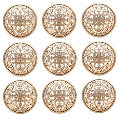30 Stücke Gold Knöpfe mit Schaft Goldene Knöpfe zum Annähen 18Mm Vintage Gold Nähknöpfe für Blazer Anzüge, Uniform und Jacke von XDGBGFN