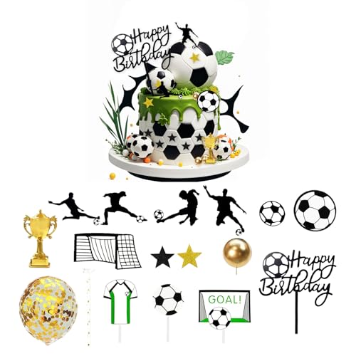 31 Stück Tortendeko Fussball, Tortenaufleger Fussball Geburtstag Deko,Fußball Tortendeko,Fussball Torten Deko Figuren Cake Topper für Fußball Sport Geburtstag Party 31 Stück Tortendeko Fussball, Tortenaufleger Fussball Geburtstag Deko,Fußball Tortendeko,Fussball Torten Deko Figuren Cake Topper für Fußball Sport Geburtstag Party von XDGBGFN
