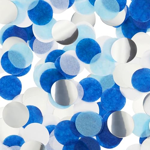 50g Konfetti Geburtstagsfeier, 2.5cm Kunterbuntes Papier Deko, Abwechslungsreich Tissue für Geburtstag Tischdeko, Partydekoration (Blau) von XDGBGFN