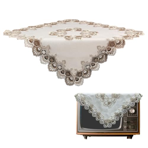 Mitteldecke 83x83 Tischdecke Landhausstil Retro Spitzentischdecke für Fernsehen, Tabelle,Staubdicht, Wärmeisolierend, Dekorativ Mitteldecke 83x83 Tischdecke Landhausstil Retro Spitzentischdecke für Fernsehen, Tabelle,Staubdicht, Wärmeisolierend, Dekorativ von XDGBGFN