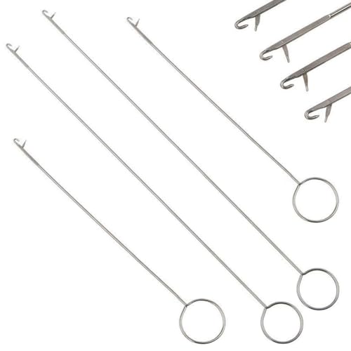 XDGJTBFMY Nähschlaufenwender, Schlaufenwender, Nadelhaken mit Riegel, Zunge, Häkelwerkzeug, Nähschlaufe, Wender, Haken für Stoffschlauch, Riemen, Gürtel, Streifen, DIY, Stricken, Nähzubehör (4 Stück) XDGJTBFMY Nähschlaufenwender, Schlaufenwender, Nadelhaken mit Riegel, Zunge, Häkelwerkzeug, Nähschlaufe, Wender, Haken für Stoffschlauch, Riemen, Gürtel, Streifen, DIY, Stricken, Nähzubehör (4 Stück) von XDGJTBFMY