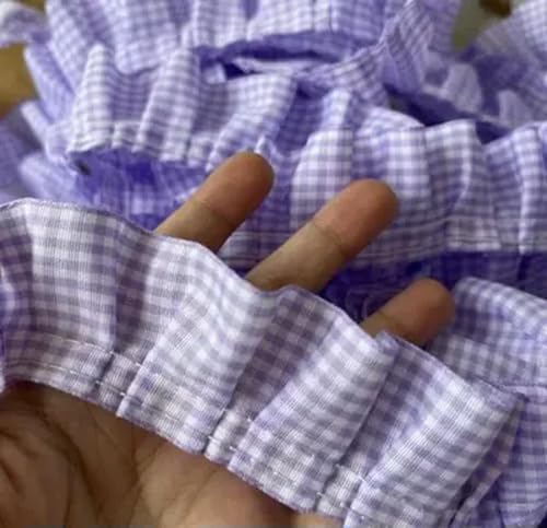 1 Meter lila Serie Spitzenband Zubehör handgefertigt DIY dekorative Rock Saum Kleidung Zubehör plissierte Rüschen breit von XDMING