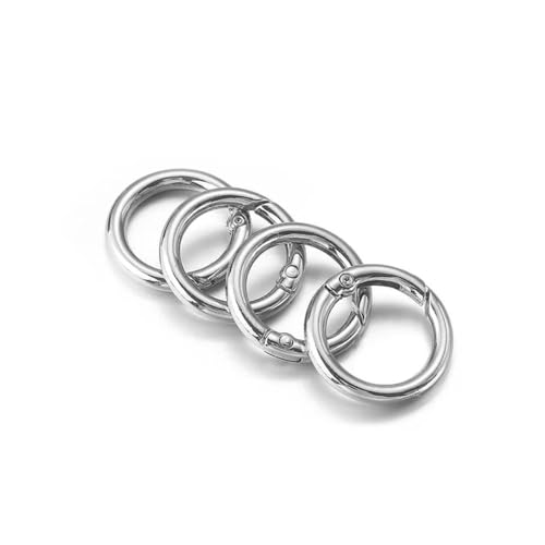 5/10 Stück Metall-O-Ring-Federverschlüsse, zu öffnender runder Schlüsselanhänger, Taschenhaken, Hundekette, Verbindungsschnallen für DIY-Schlüsselanhänger, Zubehör von XDMING