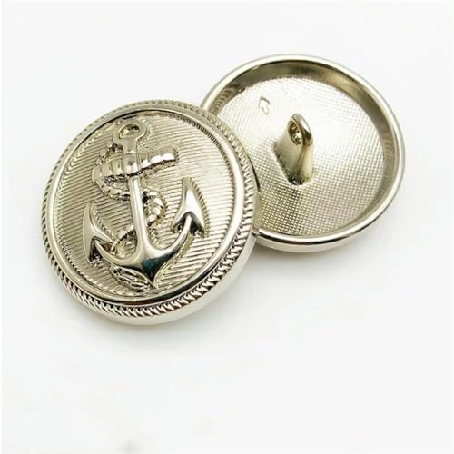 XDMING 10 Stück 15/20/25 mm Vintage-Anker-Design, Kleidung, Nähen, Knöpfe, Schwarz, Silber, Gold, Metall, Jackenknöpfe, 20 mm, modische Hemdknöpfe XDMING 10 Stück 15/20/25 mm Vintage-Anker-Design, Kleidung, Nähen, Knöpfe, Schwarz, Silber, Gold, Metall, Jackenknöpfe, 20 mm, modische Hemdknöpfe von XDMING