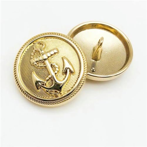 XDMING 10 Stück 15/20/25 mm Vintage-Anker-Design, Kleidung, Nähen, Knöpfe, Schwarz, Silber, Gold, Metall, Jackenknöpfe, 20 mm, modische Hemdknöpfe XDMING 10 Stück 15/20/25 mm Vintage-Anker-Design, Kleidung, Nähen, Knöpfe, Schwarz, Silber, Gold, Metall, Jackenknöpfe, 20 mm, modische Hemdknöpfe von XDMING