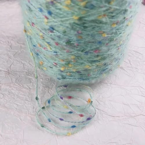 XDMING 100 g Candy-Mohairgarn mit sternförmigen Punkten, mitteldickes Garn, zum Häkeln von Pullovern und Taschen, zum Selberstricken und Häkeln von XDMING