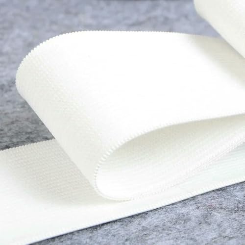 XDMING 40 mm Dickes, gestreiftes Gummiband, Hosenbund-Verschlussband, breites, flaches, elastisches, gestreiftes Gurtband für Heimnähzubehör, 5 m XDMING 40 mm Dickes, gestreiftes Gummiband, Hosenbund-Verschlussband, breites, flaches, elastisches, gestreiftes Gurtband für Heimnähzubehör, 5 m von XDMING