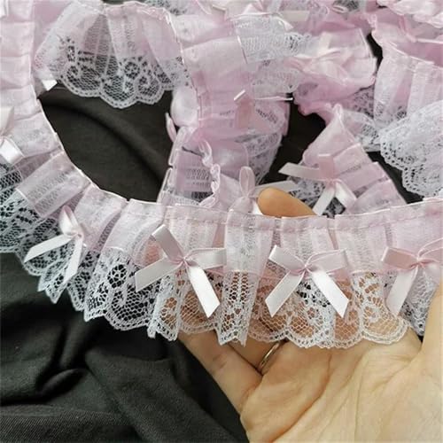 XDMING 5 cm breit, 3D-Plissee-Spitze, bestickte Schleifen, Applikationsband, für Damenkleider, Stoffbesatz, DIY-Heimnähen, Guipure-Zubehör XDMING 5 cm breit, 3D-Plissee-Spitze, bestickte Schleifen, Applikationsband, für Damenkleider, Stoffbesatz, DIY-Heimnähen, Guipure-Zubehör von XDMING