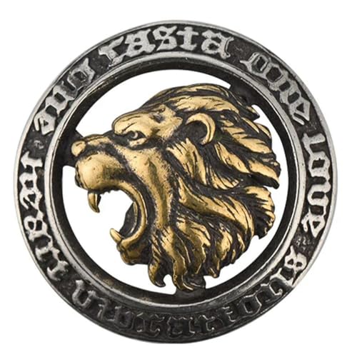 XDMING Messing ausgehöhlte Löwenkopf-Conchos mit Schraubverschluss, Leder-Handwerksdekoration für Sattelgürtel, Cowboy-Hut, Lederhandwerkszubehör XDMING Messing ausgehöhlte Löwenkopf-Conchos mit Schraubverschluss, Leder-Handwerksdekoration für Sattelgürtel, Cowboy-Hut, Lederhandwerkszubehör von XDMING