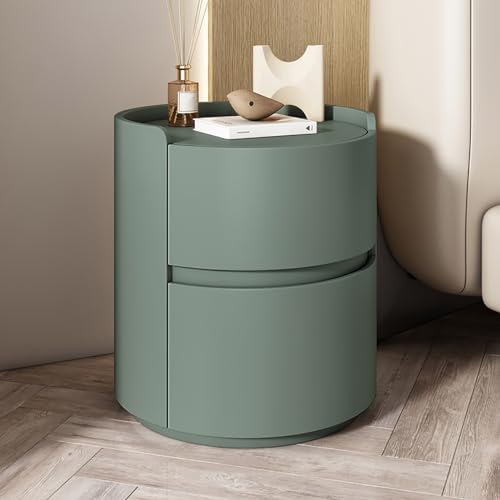Moderner, minimalistischer Schlafzimmer-Nachttisch aus massivem Holz in Weiß, runder Nachttisch mit Aufbewahrungsschubladen, Kommode, Nachttisch aus Holz, Mini-Nachttisch, Schlafzimmer-Beistelltisch ( Moderner, minimalistischer Schlafzimmer-Nachttisch aus massivem Holz in Weiß, runder Nachttisch mit Aufbewahrungsschubladen, Kommode, Nachttisch aus Holz, Mini-Nachttisch, Schlafzimmer-Beistelltisch ( von XDONE