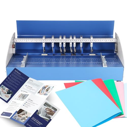 Elektrische Rillmaschine für 85-400g/m² Papier, 20" (520mm) Papier Ritz- und Perforiergerät Papier Rillen Perforieren, Rillmaschine Hochfest Metall für Menüs Buchumschläge von XEEAOFE
