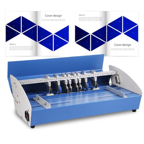 Elektrischer Riller und Ritzer, 20" (520mm) Papier Rillmaschine, Perforator Papier Rillen Perforieren mit Hochfest Metall Rahmen Multifunktion für Akten Fotos von XEEAOFE
