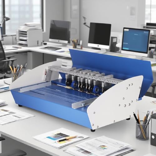 Papier Rill- Perforier- und Faltgerät, Elektrische Rillmaschine für 85-400g/m² Papier, Karten Einladungen Tickets Papier Rill- Perforier- und Faltgerät, Elektrische Rillmaschine für 85-400g/m² Papier, Karten Einladungen Tickets von XEEAOFE