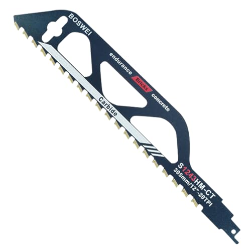 XEERUN Säbelsägeblatt Stein, Hartmetallstahl Sägeblätter, Ytong Sägeblatt, Ziegelsäge Säbelsäge für Porenbeton, Holz, Metall, Ziegel, Beton, Professional Sägeblätter Säbelsäge (S1243HM, 305mm) XEERUN Säbelsägeblatt Stein, Hartmetallstahl Sägeblätter, Ytong Sägeblatt, Ziegelsäge Säbelsäge für Porenbeton, Holz, Metall, Ziegel, Beton, Professional Sägeblätter Säbelsäge (S1243HM, 305mm) von XEERUN