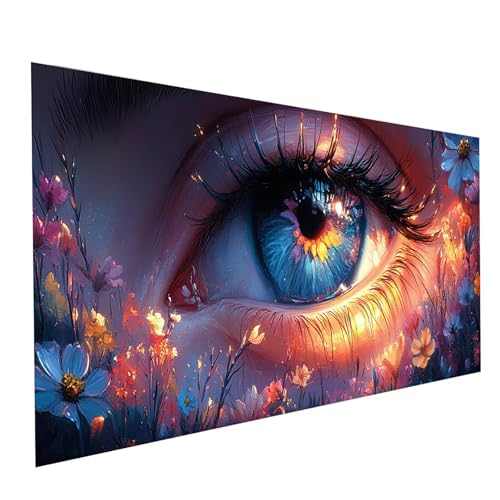 5D Diamond Painting Erwachsene Auge Runden Volldiamant Malen Nach Zahlen Blume, Diamant Strasssteine DIY Set mit Diamond Painting Zubehör, Bastelset Erwachsene für Zimmer Deko 160x80cm Model-05335 5D Diamond Painting Erwachsene Auge Runden Volldiamant Malen Nach Zahlen Blume, Diamant Strasssteine DIY Set mit Diamond Painting Zubehör, Bastelset Erwachsene für Zimmer Deko 160x80cm Model-05335 von XELIETOO
