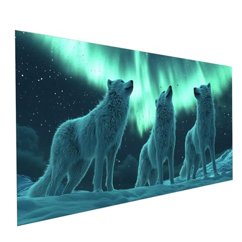 5D Diamond Painting Erwachsene Aurora Runden Volldiamant Malen Nach Zahlen Wolf, Diamant Strasssteine DIY Set mit Diamond Painting Zubehör, Bastelset Erwachsene für Zimmer Deko 140 x 70cm Model-07606 5D Diamond Painting Erwachsene Aurora Runden Volldiamant Malen Nach Zahlen Wolf, Diamant Strasssteine DIY Set mit Diamond Painting Zubehör, Bastelset Erwachsene für Zimmer Deko 140 x 70cm Model-07606 von XELIETOO