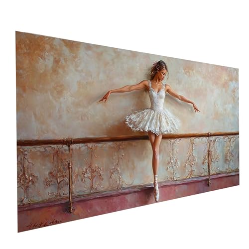 5D Diamond Painting Erwachsene Ballett Runden Volldiamant Malen Nach Zahlen Frau, Diamant Strasssteine DIY Set mit Diamond Painting Zubehör, Bastelset Erwachsene für Zimmer Deko 200 x 100cm Model06264 von XELIETOO