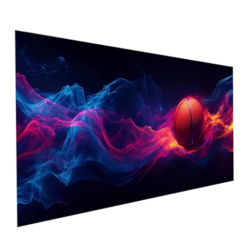 5D Diamond Painting Erwachsene Basketball Runden Volldiamant Malen Nach Zahlen Abstrakt, Diamant Strasssteine DIY Set mit Diamond Painting Zubehör, Bastelset Erwachsene Room Decor 120x60cm Model-08469 von XELIETOO