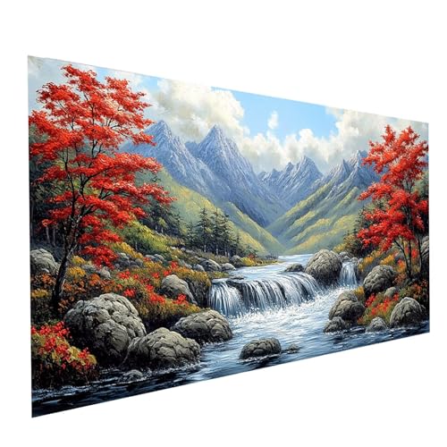 5D Diamond Painting Erwachsene Berg Runden Volldiamant Malen Nach Zahlen Baum, Diamant Strasssteine DIY Set mit Diamond Painting Zubehör, Bastelset Erwachsene für Zimmer Deko 200 x 100cm Model-01080 5D Diamond Painting Erwachsene Berg Runden Volldiamant Malen Nach Zahlen Baum, Diamant Strasssteine DIY Set mit Diamond Painting Zubehör, Bastelset Erwachsene für Zimmer Deko 200 x 100cm Model-01080 von XELIETOO