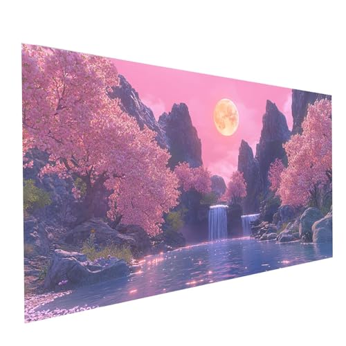 5D Diamond Painting Erwachsene Blume Runden Volldiamant Malen Nach Zahlen Mond, Diamant Strasssteine DIY Set mit Diamond Painting Zubehör, Bastelset Erwachsene für Zimmer Deko 80 x 40cm Model-05683 5D Diamond Painting Erwachsene Blume Runden Volldiamant Malen Nach Zahlen Mond, Diamant Strasssteine DIY Set mit Diamond Painting Zubehör, Bastelset Erwachsene für Zimmer Deko 80 x 40cm Model-05683 von XELIETOO