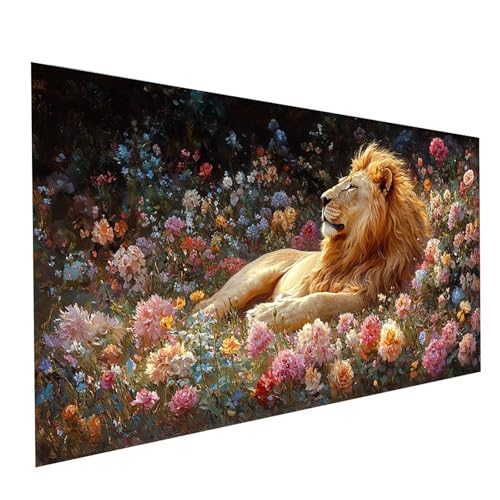 5D Diamond Painting Erwachsene Blume Square Volldiamant Malen Nach Zahlen Löwe, Diamant Strasssteine DIY Set mit Diamond Painting Zubehör, Bastelset Erwachsene für Zimmer Deko 200 x 100 cm Model-01192 5D Diamond Painting Erwachsene Blume Square Volldiamant Malen Nach Zahlen Löwe, Diamant Strasssteine DIY Set mit Diamond Painting Zubehör, Bastelset Erwachsene für Zimmer Deko 200 x 100 cm Model-01192 von XELIETOO