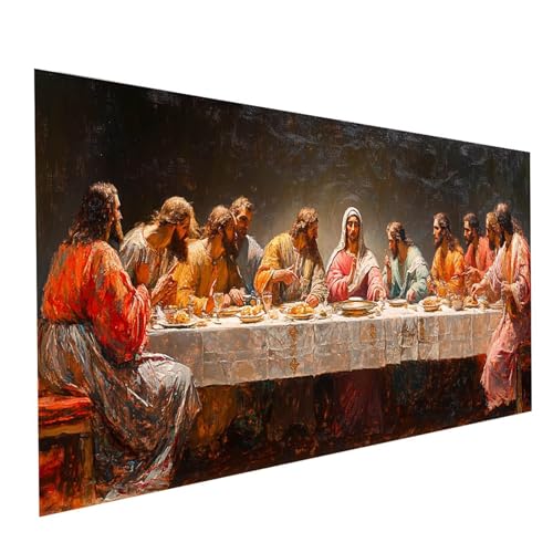 5D Diamond Painting Erwachsene Das letzte Abendmahl Square Volldiamant Malen Nach Zahlen Landschaft, Diamant Strasssteine DIY Set mit Diamond Painting Zubehör, Bastelset Erwachsene 60x30cm Model-15138 von XELIETOO