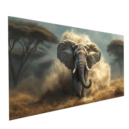5D Diamond Painting Erwachsene Elefant Square Volldiamant Malen Nach Zahlen Tier, Diamant Strasssteine DIY Set mit Diamond Painting Zubehör, Bastelset Erwachsene für Zimmer Deko 140 x 70 cm Model07622 5D Diamond Painting Erwachsene Elefant Square Volldiamant Malen Nach Zahlen Tier, Diamant Strasssteine DIY Set mit Diamond Painting Zubehör, Bastelset Erwachsene für Zimmer Deko 140 x 70 cm Model07622 von XELIETOO