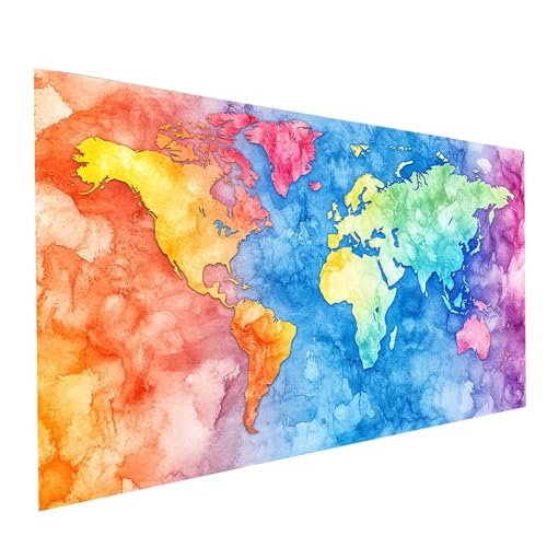 5D Diamond Painting Erwachsene Farbe Square Volldiamant Malen Nach Zahlen Weltkarte, Diamant Strasssteine DIY Set mit Diamond Painting Zubehör, Bastelset Erwachsene, Zimmer Deko 200x100cm Model-01992 5D Diamond Painting Erwachsene Farbe Square Volldiamant Malen Nach Zahlen Weltkarte, Diamant Strasssteine DIY Set mit Diamond Painting Zubehör, Bastelset Erwachsene, Zimmer Deko 200x100cm Model-01992 von XELIETOO