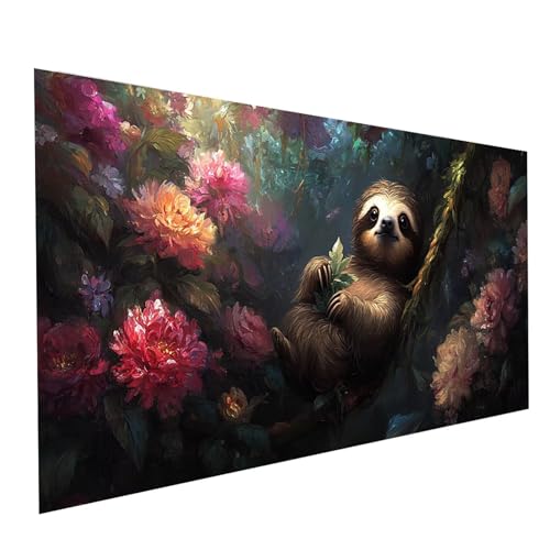 5D Diamond Painting Erwachsene Faultier Square Volldiamant Malen Nach Zahlen Tier, Diamant Strasssteine DIY Set mit Diamond Painting Zubehör, Bastelset Erwachsene für Zimmer Deko 60x30cm Model-11234 5D Diamond Painting Erwachsene Faultier Square Volldiamant Malen Nach Zahlen Tier, Diamant Strasssteine DIY Set mit Diamond Painting Zubehör, Bastelset Erwachsene für Zimmer Deko 60x30cm Model-11234 von XELIETOO