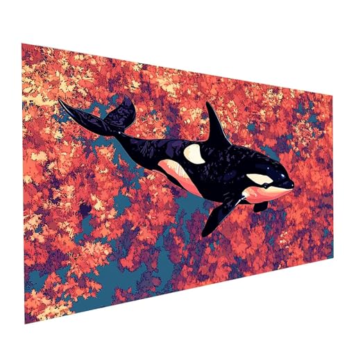 5D Diamond Painting Erwachsene Fisch Square Volldiamant Malen Nach Zahlen Killerwal, Diamant Strasssteine DIY Set mit Diamond Painting Zubehör, Bastelset Erwachsene für Zimmer Deko 60x30cm Model-00098 5D Diamond Painting Erwachsene Fisch Square Volldiamant Malen Nach Zahlen Killerwal, Diamant Strasssteine DIY Set mit Diamond Painting Zubehör, Bastelset Erwachsene für Zimmer Deko 60x30cm Model-00098 von XELIETOO