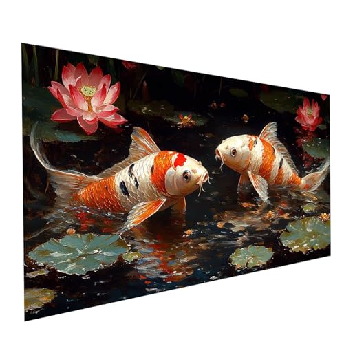5D Diamond Painting Erwachsene Fisch Square Volldiamant Malen Nach Zahlen Tier, Diamant Strasssteine DIY Set mit Diamond Painting Zubehör, Bastelset Erwachsene für Zimmer Deko 140 x 70 cm Model-15590 von XELIETOO