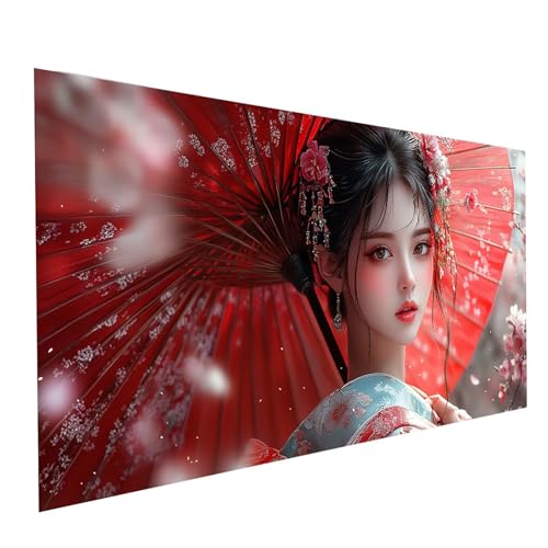5D Diamond Painting Erwachsene Geisha Square Volldiamant Malen Nach Zahlen Frau, Diamant Strasssteine DIY Set mit Diamond Painting Zubehör, Bastelset Erwachsene für Zimmer Deko 140 x 70cm Model-07462 5D Diamond Painting Erwachsene Geisha Square Volldiamant Malen Nach Zahlen Frau, Diamant Strasssteine DIY Set mit Diamond Painting Zubehör, Bastelset Erwachsene für Zimmer Deko 140 x 70cm Model-07462 von XELIETOO