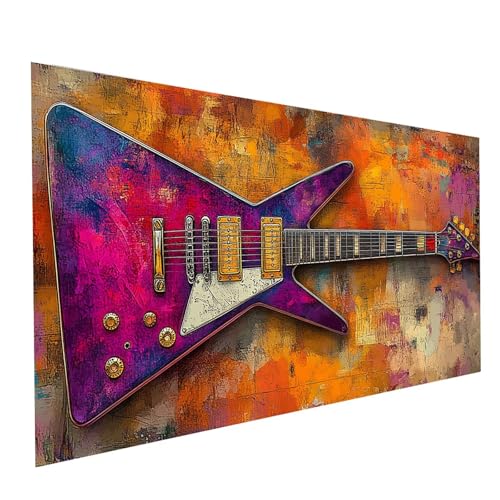 5D Diamond Painting Erwachsene Gitarre Square Volldiamant Malen Nach Zahlen Musikinstrumente, Diamant Strasssteine DIY Set mit Diamond Painting Zubehör, Bastelset Erwachsene 140x70cm Model-00166 5D Diamond Painting Erwachsene Gitarre Square Volldiamant Malen Nach Zahlen Musikinstrumente, Diamant Strasssteine DIY Set mit Diamond Painting Zubehör, Bastelset Erwachsene 140x70cm Model-00166 von XELIETOO