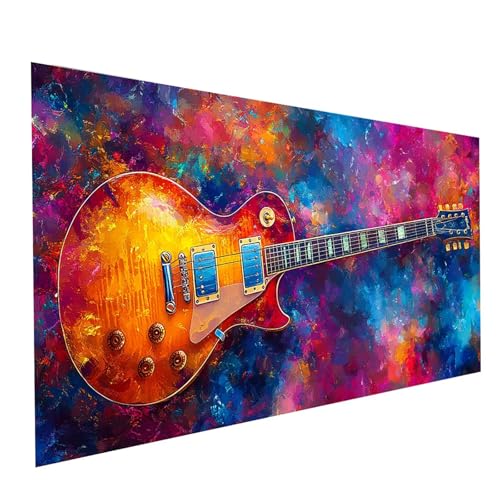5D Diamond Painting Erwachsene Gitarre Square Volldiamant Malen Nach Zahlen Musikinstrumente, Diamant Strasssteine DIY Set mit Diamond Painting Zubehör, Bastelset Erwachsene 160x80cm Model-00583 5D Diamond Painting Erwachsene Gitarre Square Volldiamant Malen Nach Zahlen Musikinstrumente, Diamant Strasssteine DIY Set mit Diamond Painting Zubehör, Bastelset Erwachsene 160x80cm Model-00583 von XELIETOO